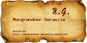 Margrandner Geraszim névjegykártya